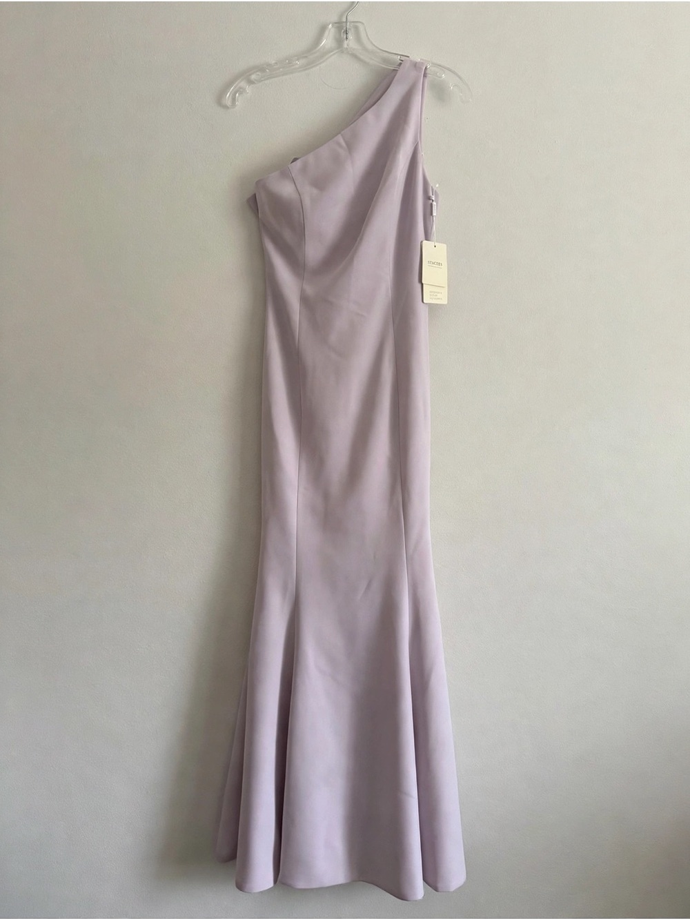 Asymmetric One-Shoulder Lilac Gown